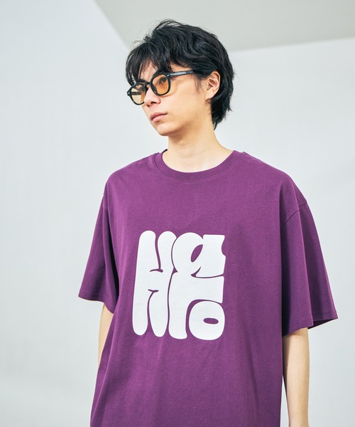 LAKOLE（ラコレ）の「HALOロゴTEE / 652857（Tシャツ/カットソー・メンズ・パープル/チャコール/ホワイト・LARGE/MEDIUM）」の22枚目の写真