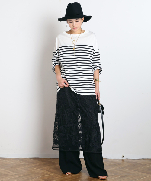 AP STUDIO(エーピーストゥディオ)の「ストライプTシャツ(Tシャツ/カットソー・レディース・ブルー/ホワイト・FREE)」の21枚目の写真