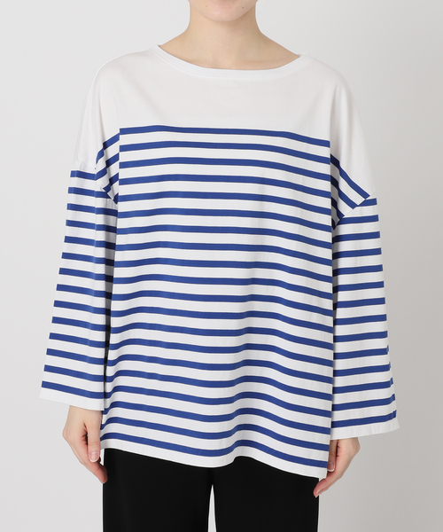 AP STUDIO(エーピーストゥディオ)の「ストライプTシャツ(Tシャツ/カットソー・レディース・ブルー/ホワイト・FREE)」の3枚目の写真