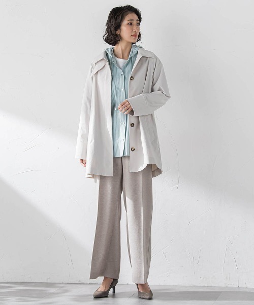 la.f…(ラエフ)の「タスランストレッチコート(ステンカラーコート・レディース・ベージュ/ネイビー・7号/11号/9号)」の7枚目の写真