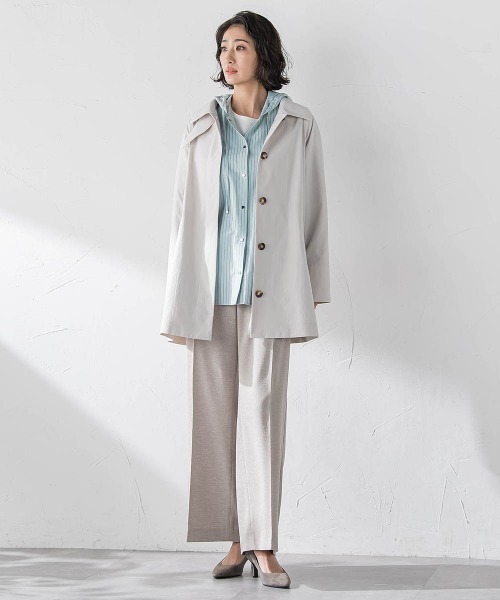 la.f…(ラエフ)の「タスランストレッチコート(ステンカラーコート・レディース・ベージュ/ネイビー・7号/11号/9号)」の8枚目の写真