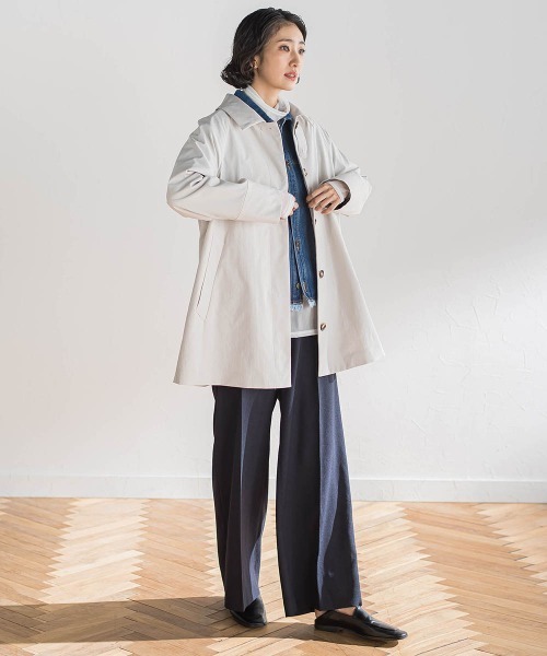 la.f…(ラエフ)の「タスランストレッチコート(ステンカラーコート・レディース・ベージュ/ネイビー・7号/11号/9号)」の14枚目の写真