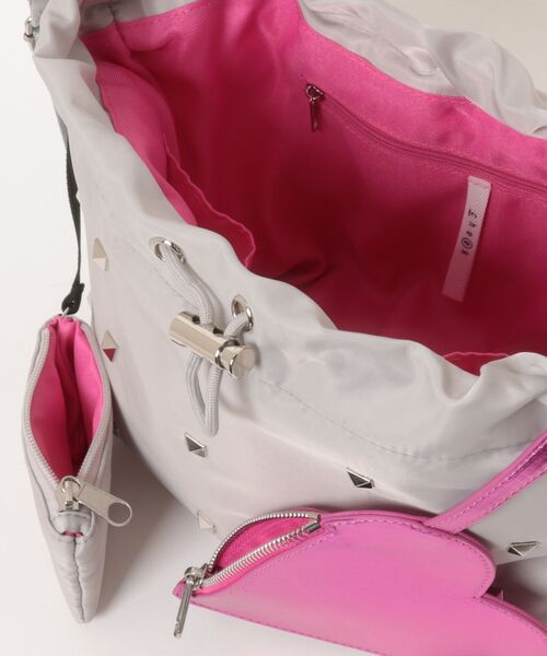 cheek(BAG)(チーク)の「heart pouch studs 2way shoulder / ショルダーバッグ(ショルダーバッグ・レディース・ブラック/グレー/パープル/カーキ・FREE)」の11枚目の写真