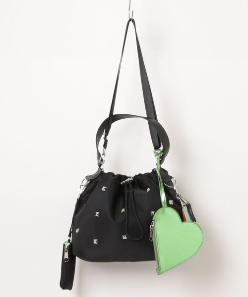 cheek(BAG)(チーク)の「heart pouch studs 2way shoulder / ショルダーバッグ(ショルダーバッグ・レディース・ブラック/グレー/パープル/カーキ・FREE)」の17枚目の写真