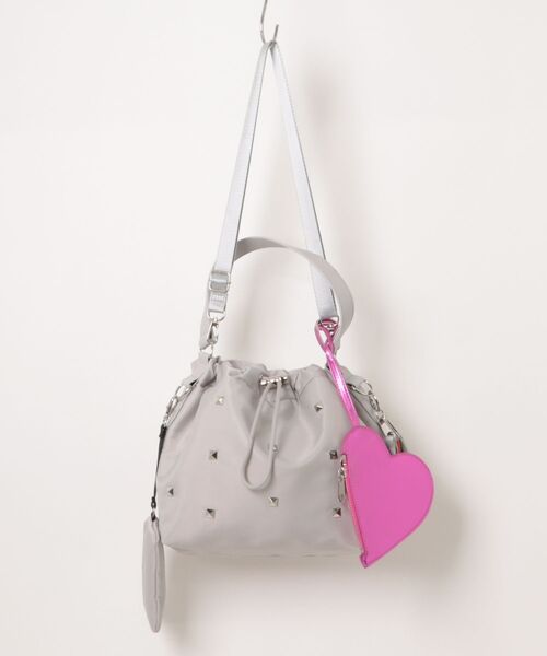 cheek(BAG)(チーク)の「heart pouch studs 2way shoulder / ショルダーバッグ(ショルダーバッグ・レディース・ブラック/グレー/パープル/カーキ・FREE)」の18枚目の写真