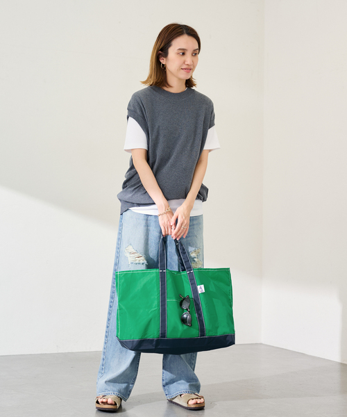 FRAMeWORK（フレームワーク）の「DRIFTER/ドリフター ナイロンTOTEバッグ（グリーン）（トートバッグ・レディース・グリーン・FREE）」の2枚目の写真