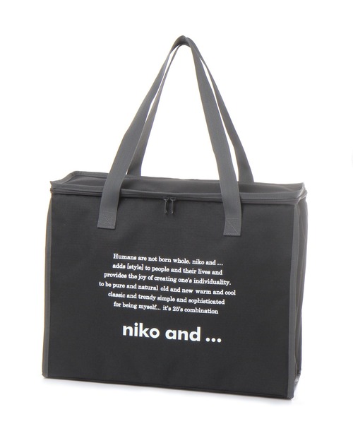niko and...（ニコアンド）の「ニコロゴクーラーバッグ（アウトドアグッズ・レディース・ブラック/ホワイト・0）」の2枚目の写真