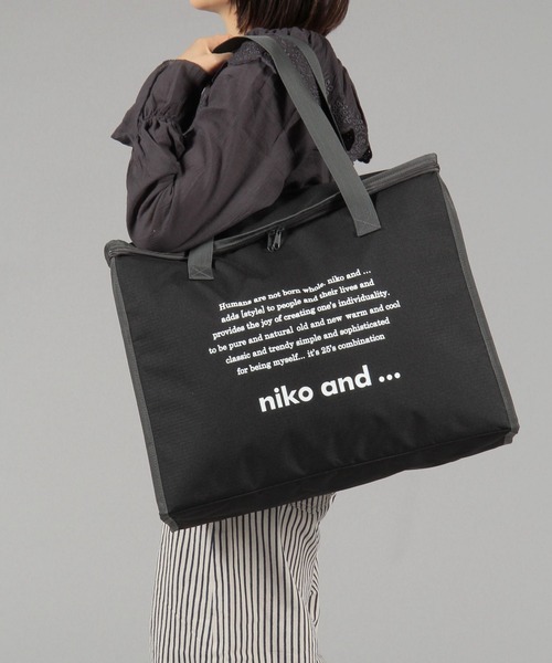 niko and...（ニコアンド）の「ニコロゴクーラーバッグ（アウトドアグッズ・レディース・ブラック/ホワイト・0）」の4枚目の写真
