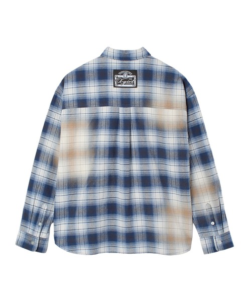 X-girl(エックスガール)の「BLEACHED PLAID L/S SHIRT(シャツ/ブラウス・レディース・ブルー/ブラック・S/M)」の7枚目の写真