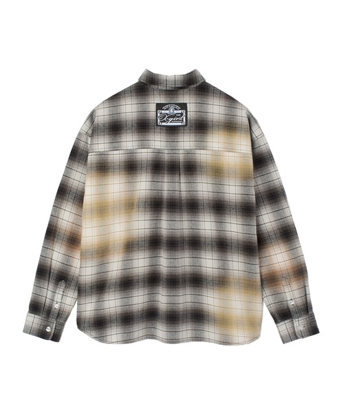 X-girl(エックスガール)の「BLEACHED PLAID L/S SHIRT(シャツ/ブラウス・レディース・ブルー/ブラック・S/M)」の8枚目の写真
