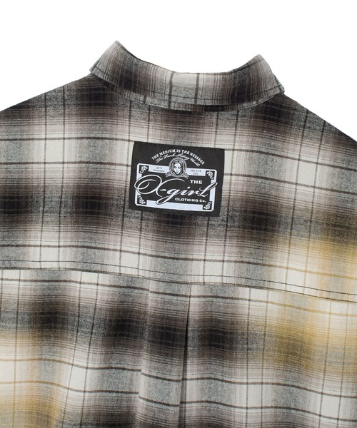X-girl(エックスガール)の「BLEACHED PLAID L/S SHIRT(シャツ/ブラウス・レディース・ブルー/ブラック・S/M)」の10枚目の写真