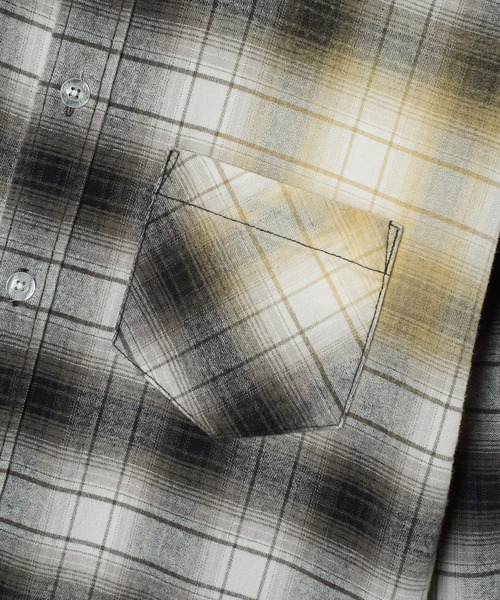 X-girl(エックスガール)の「BLEACHED PLAID L/S SHIRT(シャツ/ブラウス・レディース・ブルー/ブラック・S/M)」の11枚目の写真
