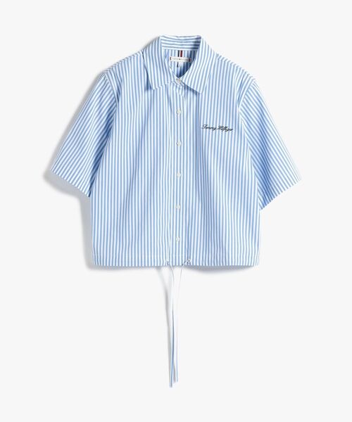 TOMMY HILFIGER(トミーヒルフィガー)の「ポプリンブルゾンショートスリーブシャツ(シャツ/ブラウス・レディース・マルチ・MEDIUM/X-SMALL/SMALL)」の5枚目の写真