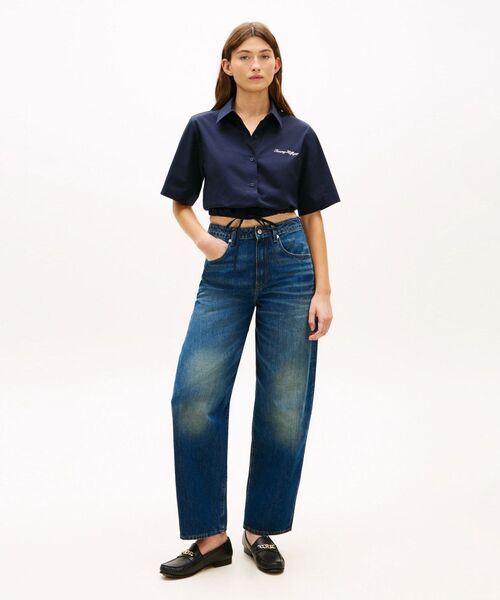TOMMY HILFIGER(トミーヒルフィガー)の「ポプリンブルゾンショートスリーブシャツ(シャツ/ブラウス・レディース・マルチ・MEDIUM/X-SMALL/SMALL)」の8枚目の写真