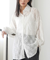 オーバーサイズシアーフリンジブラウス