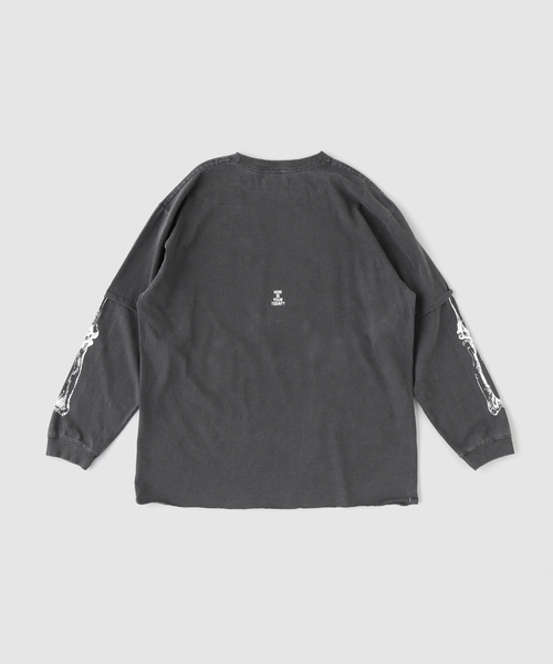 TODAY edition（トゥデイエディション）の「TODAY edition / トゥデイエディション TROMPE L'OEIL #02 LS TEE（Tシャツ/カットソー・メンズ・ブラック/グレー/ホワイト・LARGE/MEDIUM）」の4枚目の写真