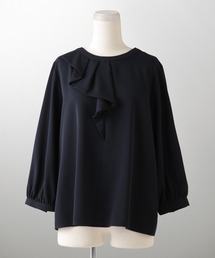 アシンメトリー ラッフル ブラウス HUIT