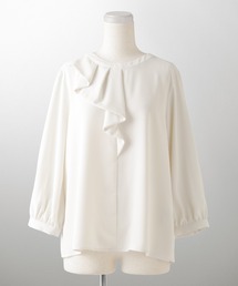 アシンメトリー ラッフル ブラウス HUIT