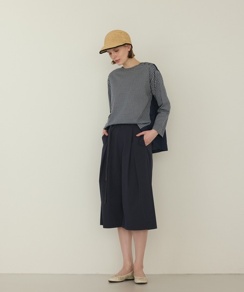 LA MARINE FRANCAISE(マリン フランセーズ)の「リバティプリントラウンドヘムブラウス(シャツ/ブラウス・レディース・ネイビー/ホワイト/ネイビー系・FREE)」の4枚目の写真