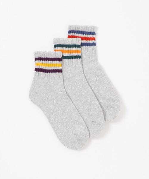 ITEMS URBANRESEARCH(アイテムズ アーバンリサーチ)の「Healthknit スラブ 3Line ミドルソックス3P(ソックス/靴下・メンズ・その他1・-)」の3枚目の写真