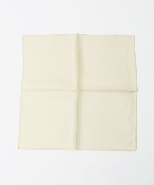 green label relaxing（グリーンレーベルリラクシング）の「GLR シルク ソリッド ポケットチーフ（ポケットチーフ・メンズ・ホワイト/シルバー・FREE）」の9枚目の写真