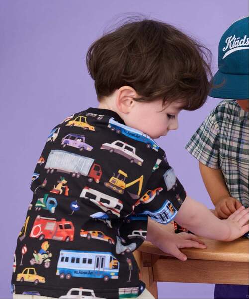 kladskap（クレードスコープ）の「乗り物総柄半袖Tシャツ（Tシャツ/カットソー・キッズ・ブラック/イエロー・120cm/110cm/100cm/90cm/130cm）」の13枚目の写真