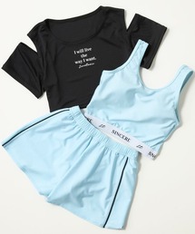 LOVETOXIC（ラブトキシック）の「【LOVETOXIC/ラブトキシック】キッズ肩開き3点セット水着（水着）」