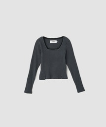 JANE SMITH / JOHN SMITH（ジェーンスミスジョンスミス）の「COTTON EYELET RIB SQUARE NECK PULLOVER（Tシャツ/カットソー）」