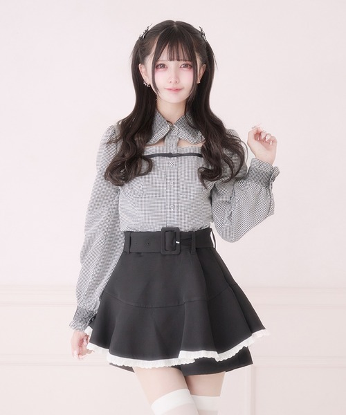 Pal elfy(パルエルフィー)の「胸開きコルセットブラウス(シャツ/ブラウス・レディース・ブラック系その他/ブラック・フリー)」の1枚目の写真