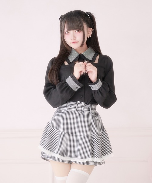 Pal elfy(パルエルフィー)の「胸開きコルセットブラウス(シャツ/ブラウス・レディース・ブラック系その他/ブラック・フリー)」の4枚目の写真