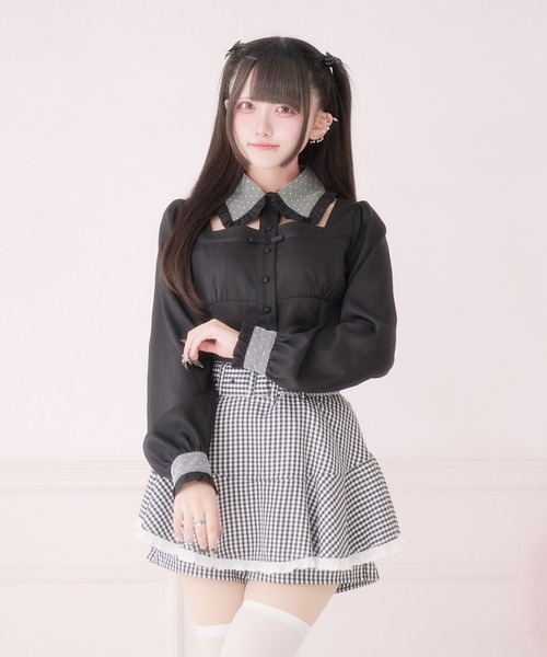 Pal elfy(パルエルフィー)の「胸開きコルセットブラウス(シャツ/ブラウス・レディース・ブラック系その他/ブラック・フリー)」の5枚目の写真