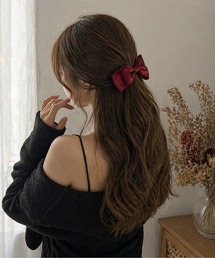 almo（アルモ）の「【Bls】【ZA】【Bling Leads】クラシカルリボンバレッタ(BL)（その他ヘアアクセサリー）」