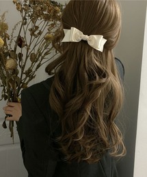Mayree（メイリー）の「【Bls】【ZA】【Bling Leads】クラシカルリボンバレッタ(BL)（その他ヘアアクセサリー）」
