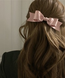 almo（アルモ）の「【Bls】【ZA】【Bling Leads】クラシカルリボンバレッタ(BL)（その他ヘアアクセサリー）」