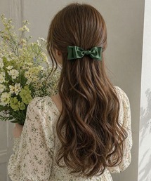 almo（アルモ）の「【Bls】【ZA】【Bling Leads】クラシカルリボンバレッタ(BL)（その他ヘアアクセサリー）」