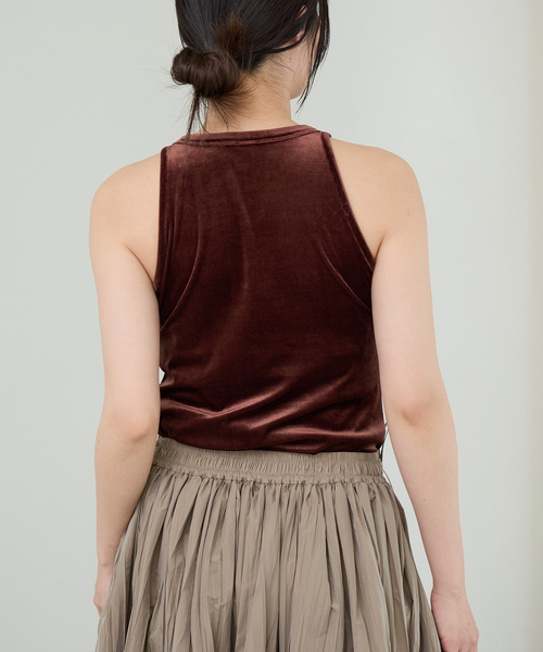 IENA LA BOUCLE(イエナラブークル)の「IENA LA BOUCLE トリアセベロアタンクトップ(タンクトップ・レディース・ブラウン/ホワイト/ブラック・FREE)」の15枚目の写真