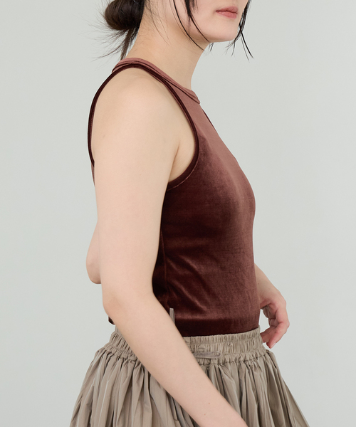 IENA LA BOUCLE(イエナラブークル)の「IENA LA BOUCLE トリアセベロアタンクトップ(タンクトップ・レディース・ブラウン/ホワイト/ブラック・FREE)」の16枚目の写真