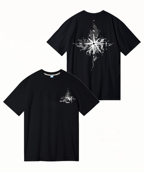 GRANFINNY（グランフィニ）の「カラフルコンパス 半袖Tシャツ GFBT206（Tシャツ/カットソー・レディース・ブラック/ホワイト・MEDIUM/LARGE/X-LARGE/XX-LARGE）」の3枚目の写真