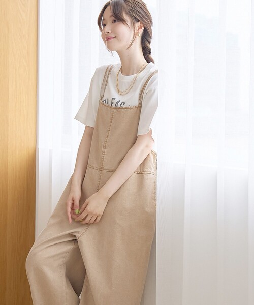 セール】コットンレーヨンデニムサロペット（サロペット