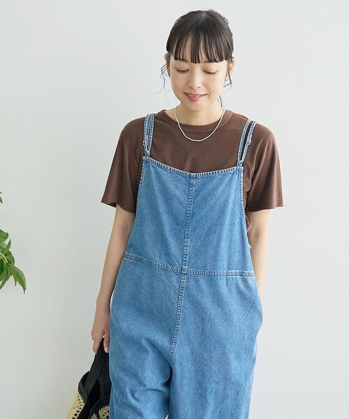 coen(コーエン)の「コットンレーヨンデニムサロペット(サロペット/オーバーオール・レディース・ロイヤルブルー/ライトグレー/ベージュ・L/M)」の15枚目の写真