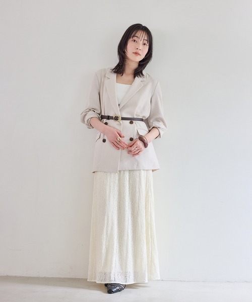 VIS(ビス)の「フラット18mm幅ニュアンス変形サークルバックルベルト(ベルト・レディース・キナリ/ダークブラウン/ブラック/ブラック系その他・FREE)」の6枚目の写真