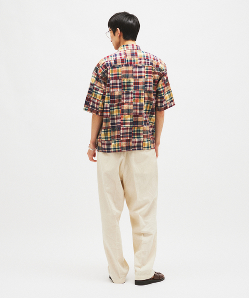 JOURNAL STANDARD(ジャーナルスタンダード)の「パッチ マドラス チェック ボックス 半袖 シャツ(シャツ/ブラウス・メンズ・ネイビー/ベージュ・LARGE/MEDIUM)」の8枚目の写真