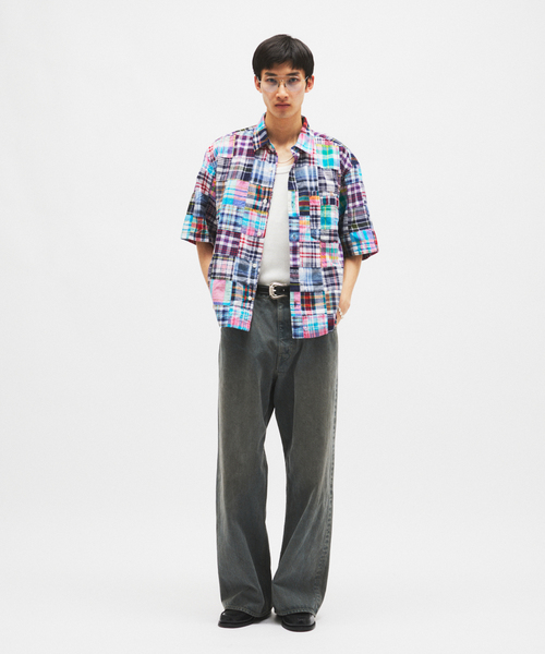 JOURNAL STANDARD(ジャーナルスタンダード)の「パッチ マドラス チェック ボックス 半袖 シャツ(シャツ/ブラウス・メンズ・ネイビー/ベージュ・LARGE/MEDIUM)」の15枚目の写真