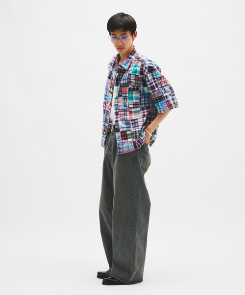 JOURNAL STANDARD(ジャーナルスタンダード)の「パッチ マドラス チェック ボックス 半袖 シャツ(シャツ/ブラウス・メンズ・ネイビー/ベージュ・LARGE/MEDIUM)」の16枚目の写真