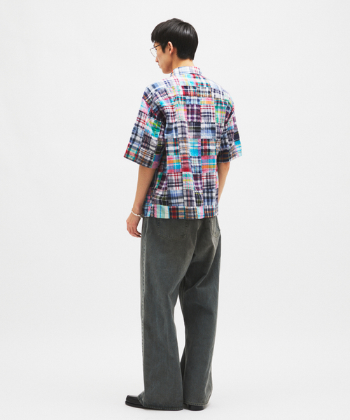 JOURNAL STANDARD(ジャーナルスタンダード)の「パッチ マドラス チェック ボックス 半袖 シャツ(シャツ/ブラウス・メンズ・ネイビー/ベージュ・LARGE/MEDIUM)」の17枚目の写真