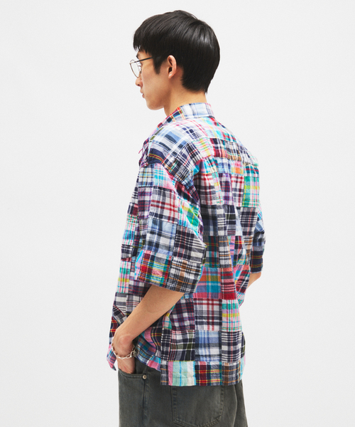 JOURNAL STANDARD(ジャーナルスタンダード)の「パッチ マドラス チェック ボックス 半袖 シャツ(シャツ/ブラウス・メンズ・ネイビー/ベージュ・LARGE/MEDIUM)」の19枚目の写真