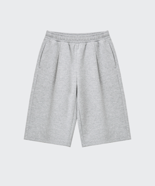 MUSINSA STANDARD KIDS（ムシンサスタンダードキッズ）の「ダブルニットワンタックロングバミューダスウェットパンツ [ミディアムグレー]（その他パンツ・レディース・その他・130/140/150/160/110/120）」の3枚目の写真