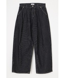 LAGUA GEM STRIPE TUCK WIDE デニム ラグアジェム 23 LAGUA GEM（ラグアジェム）の「STRIPE TUCK WIDE デニム（デニムパンツ