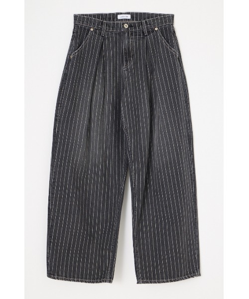 LAGUA GEM(ラグアジェム)の「STRIPE TUCK WIDE デニム(デニムパンツ・レディース・グレー/ブラック・22inch/23inch/24inch/25inch/26inch)」の9枚目の写真