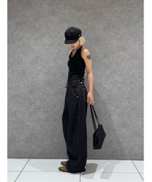 LAGUA GEM（ラグアジェム）の「STRIPE TUCK WIDE デニム（デニムパンツ